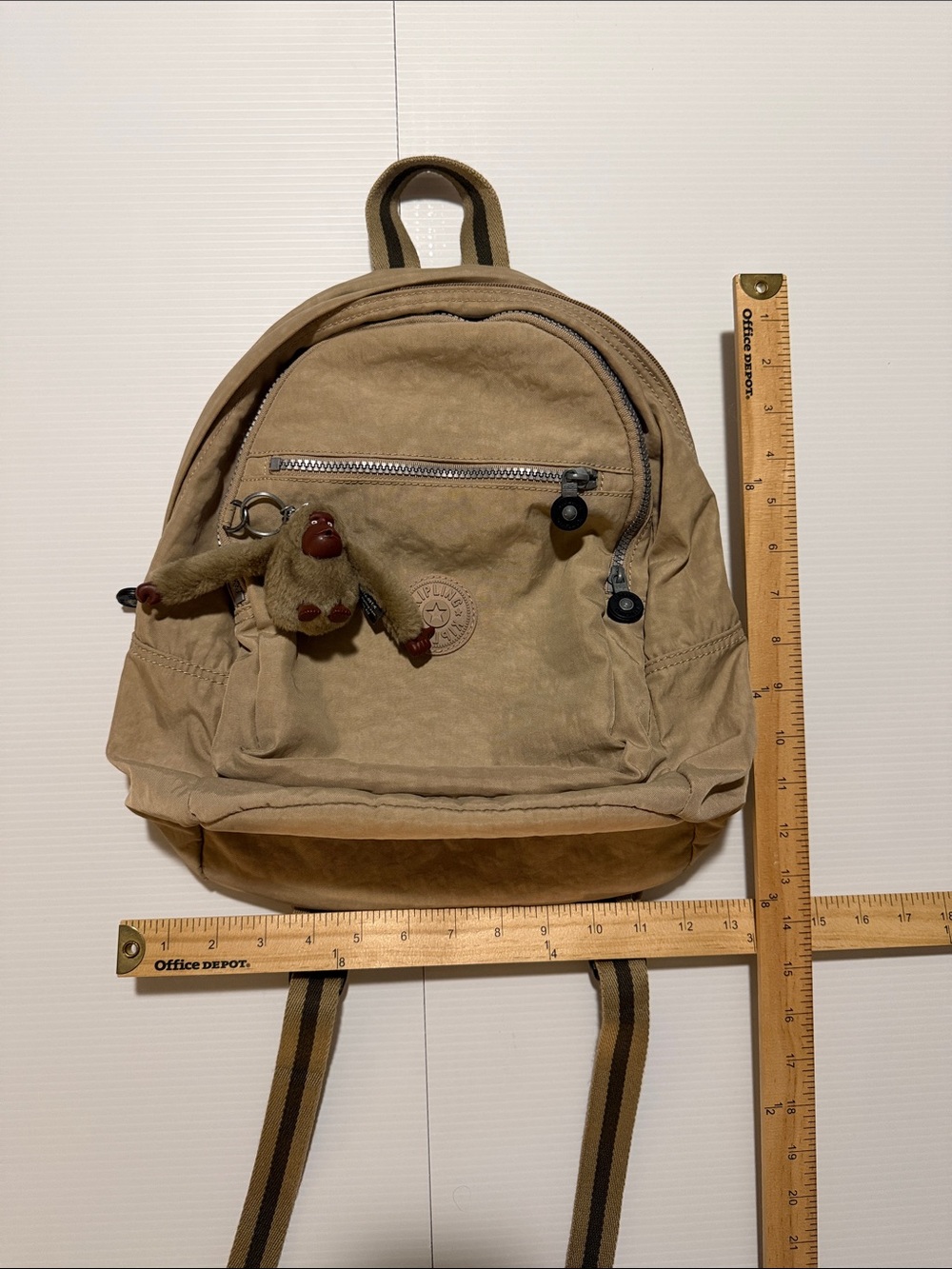 Kipling Backpack/Purse - Tan Color - Picture 3 of 13